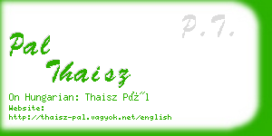 pal thaisz business card